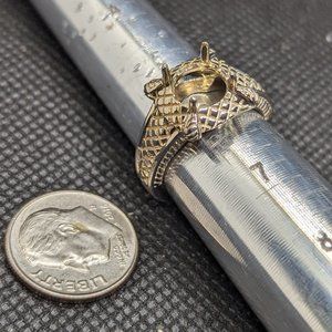 Size 6 semi-mount sterling silver